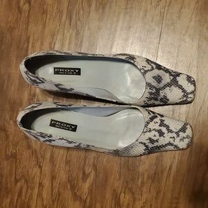 Vintage Proxy snake Animal Print  Heels Shoes 10M